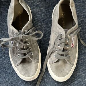 Superga women’s classic Gray Canvas Sneakers